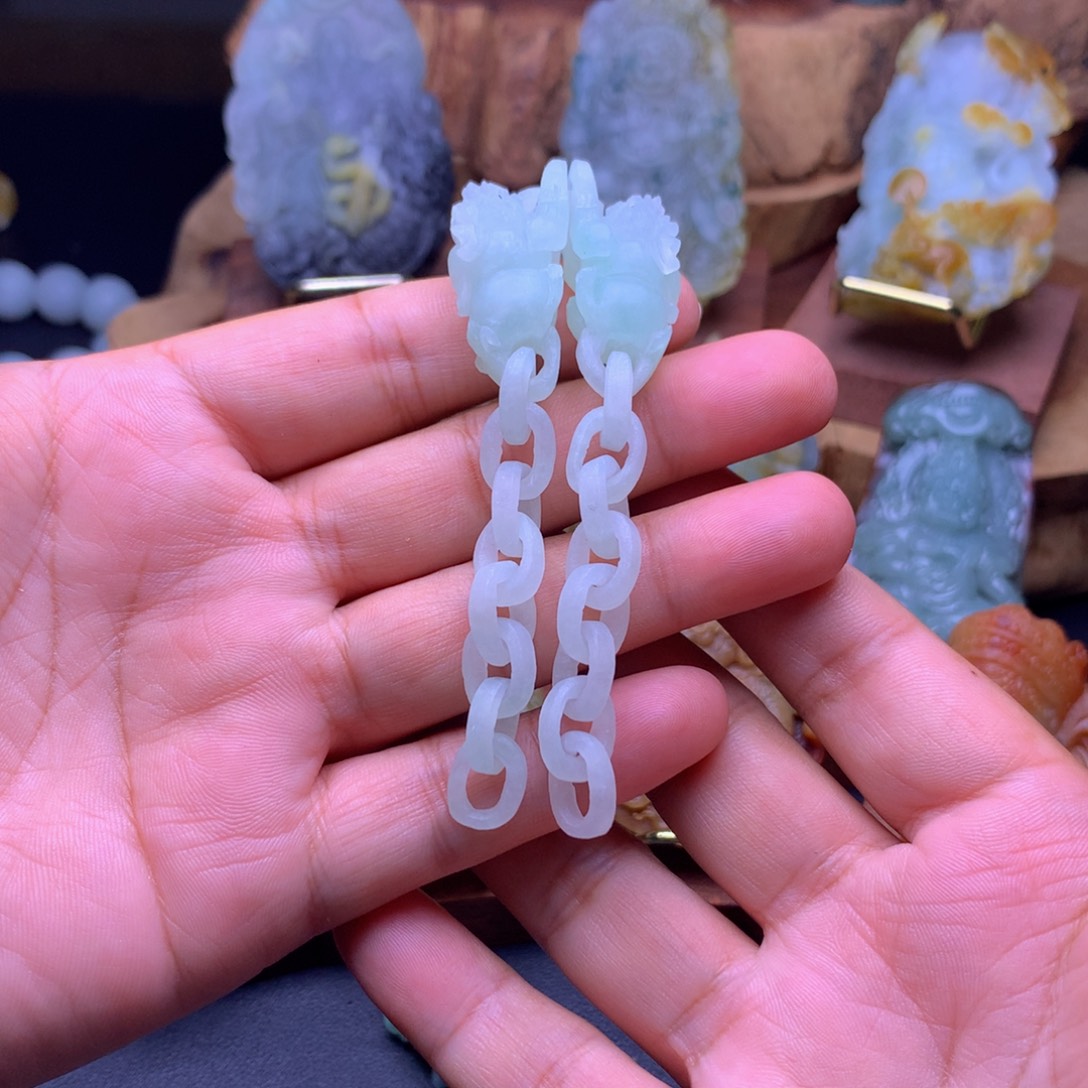 离***岸定制翡翠未镶嵌手链