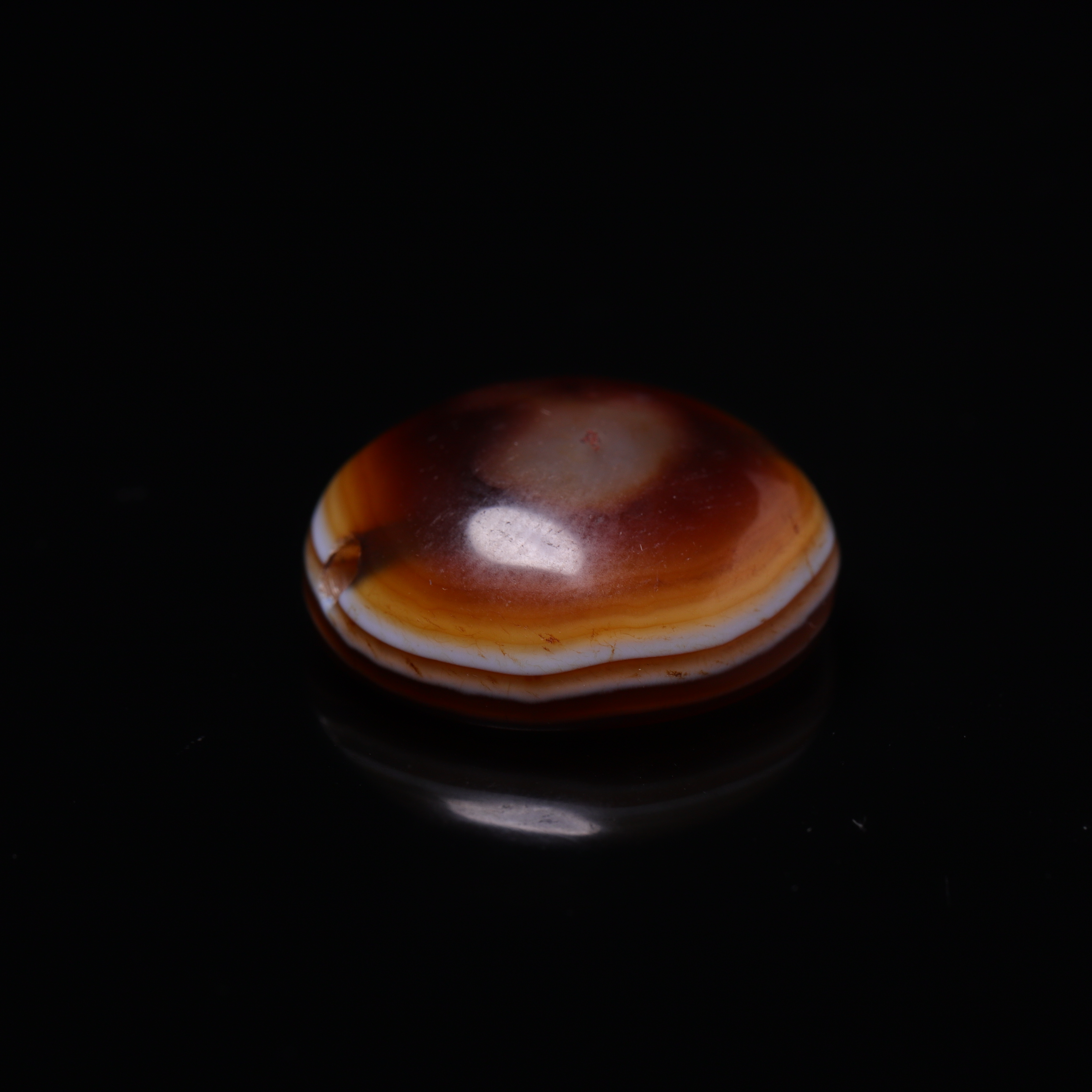 清代天然玛瑙板珠-NX