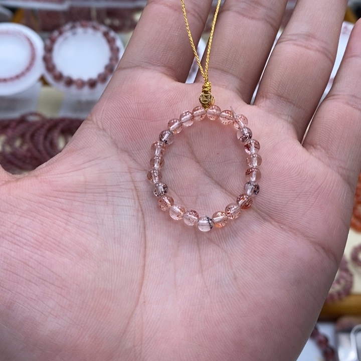 水晶车挂未镶嵌金草莓挂件 多样性发一