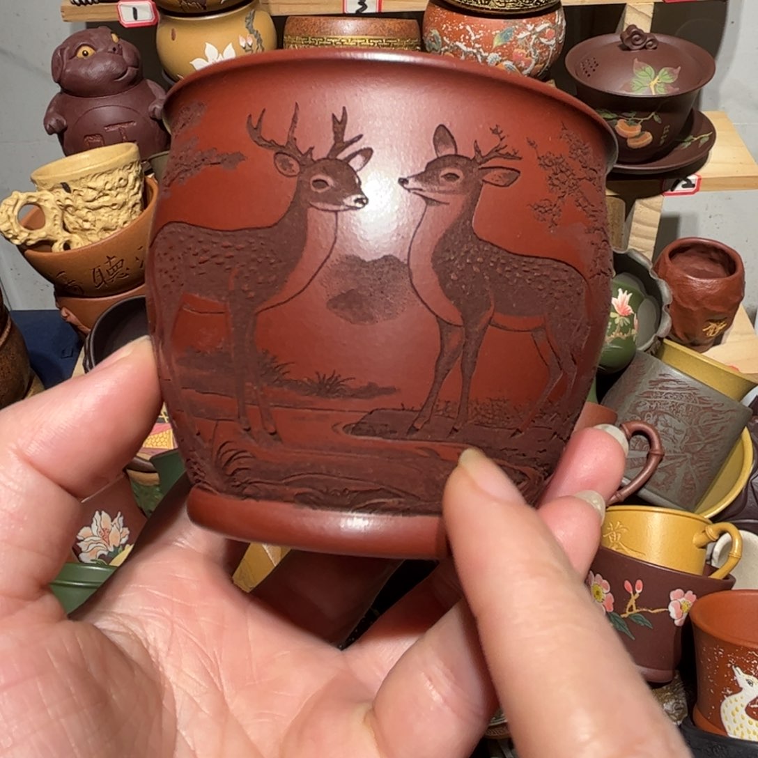 紫砂茶杯宜兴紫砂主人杯