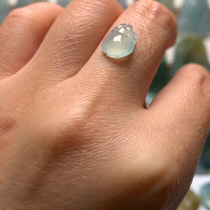 定制翡翠未镶嵌三脚金蟾