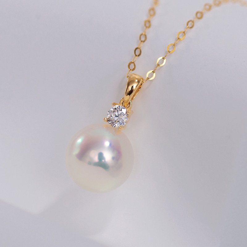 AKOYA海水珍珠18K金吊坠【多点位】单钻瓜子扣气质轻奢百搭