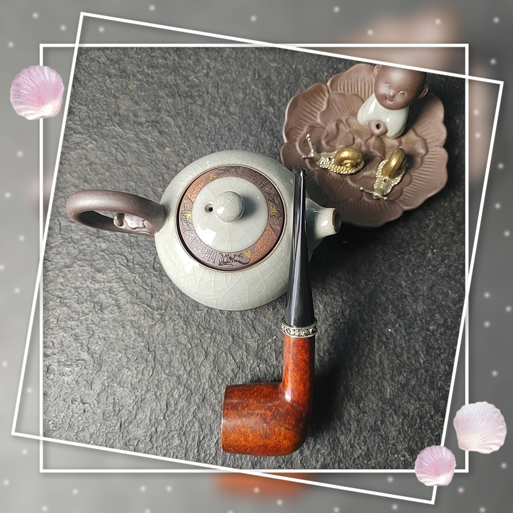 石楠木手工烟斗直杆撞球