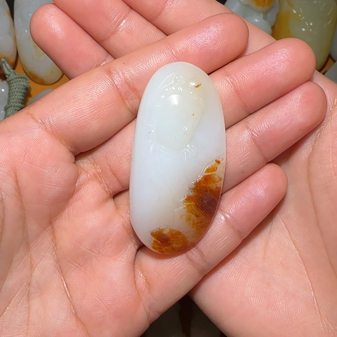 和田玉颈饰未镶嵌平**乐