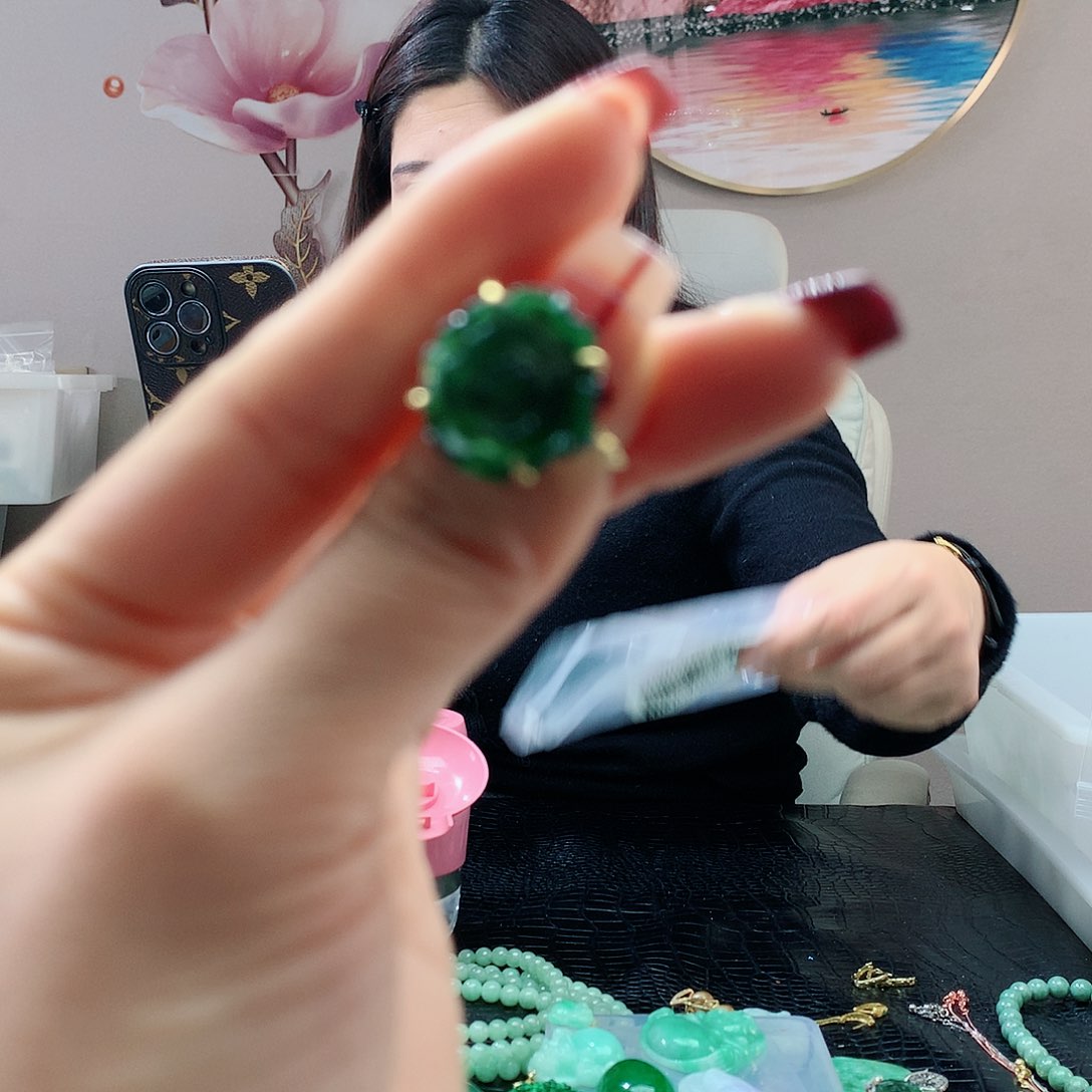 【闪购商品】翡翠戒指银S925镶嵌，