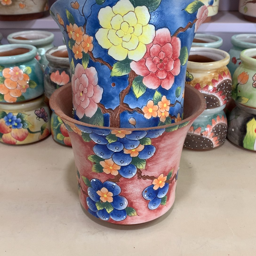 福利花盆，手绘花盆