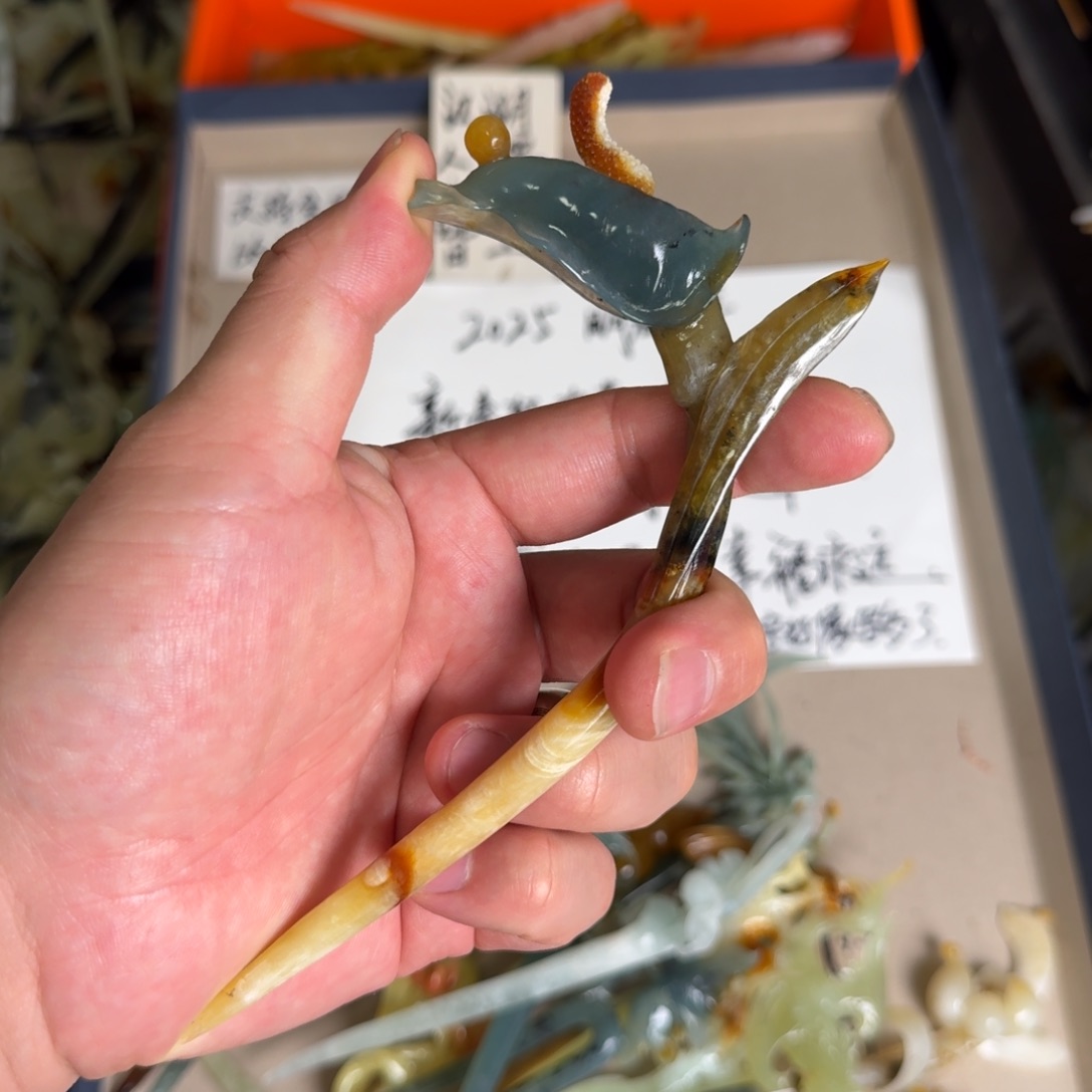 岫玉发饰未镶嵌明君玉簪贼拉好看