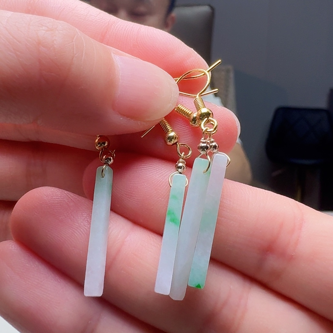 翡翠未镶嵌耳饰多样性发货其一