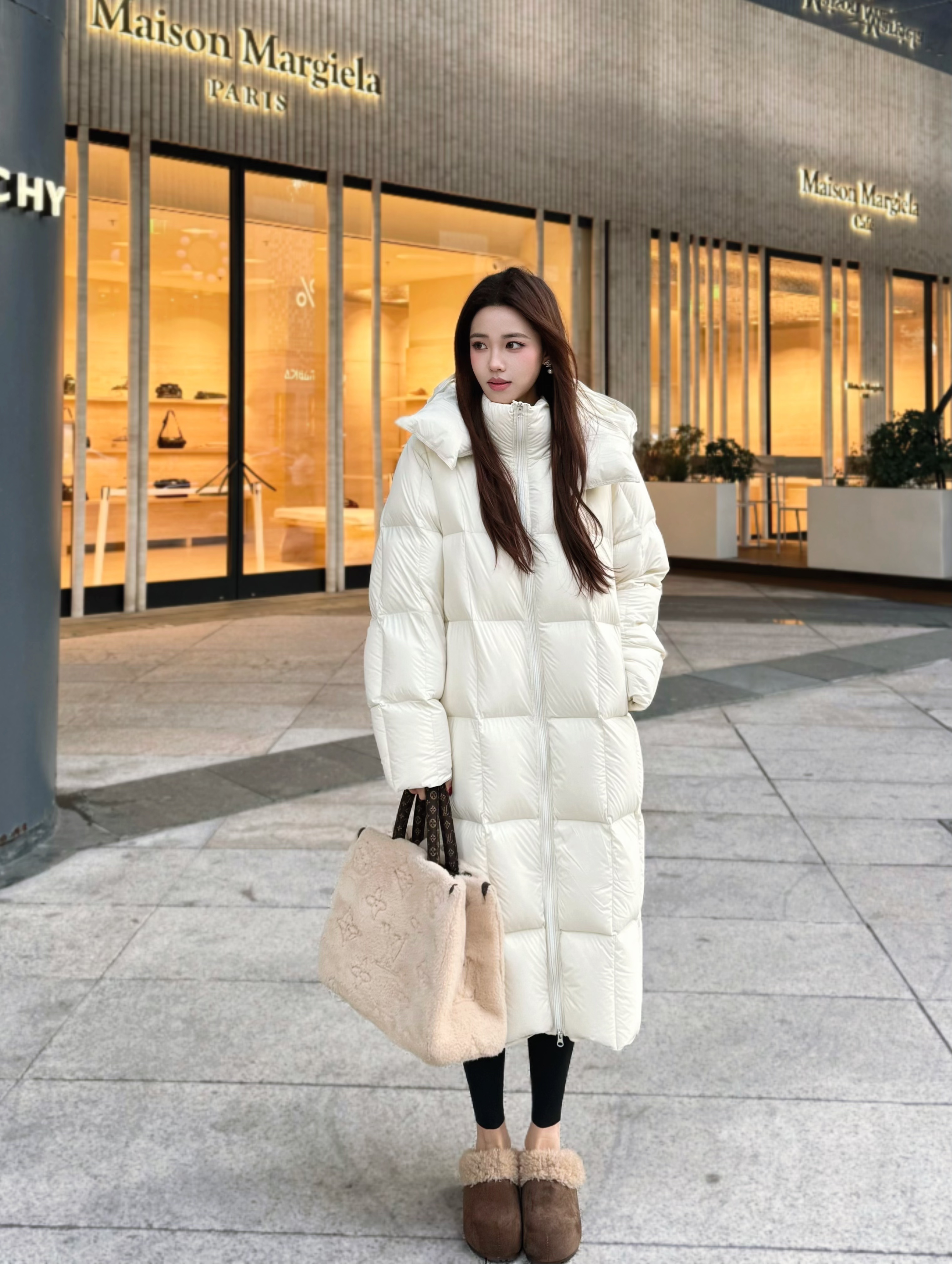 新国标95三星白鹅绒长款保暖羽绒服