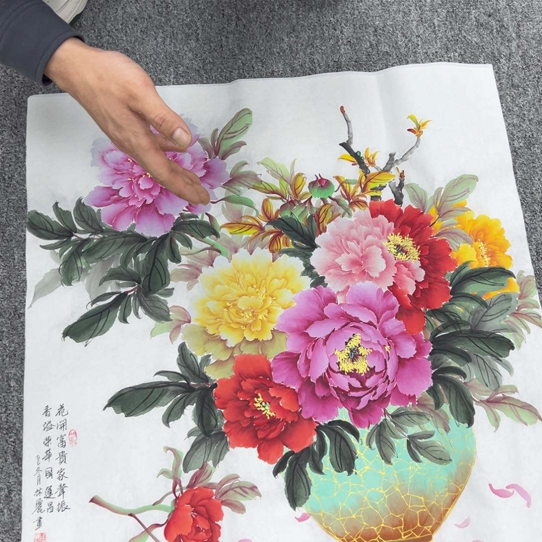 国画纯手工制作的