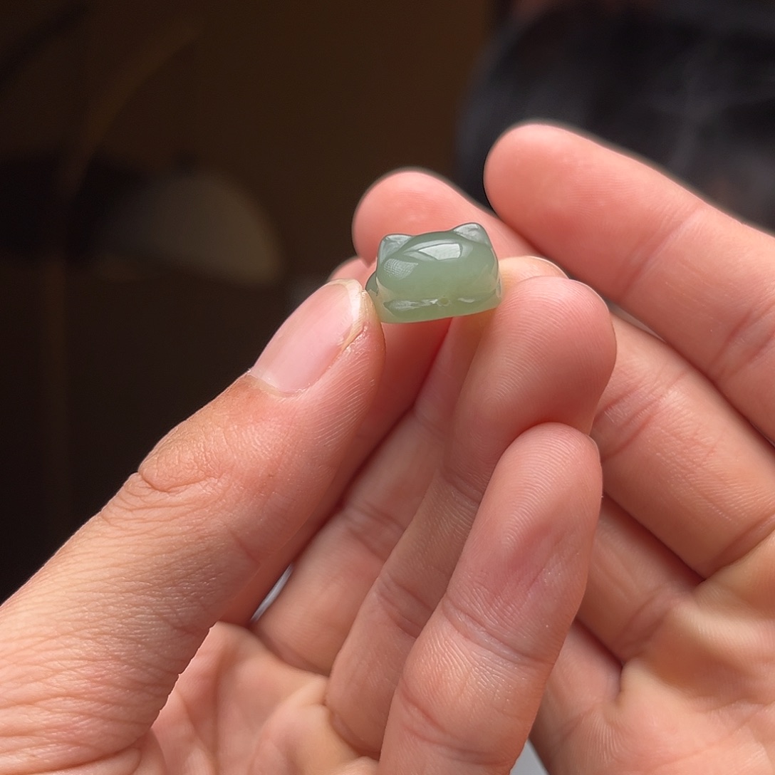 和田玉吊坠(不含链)未镶嵌趴趴猫