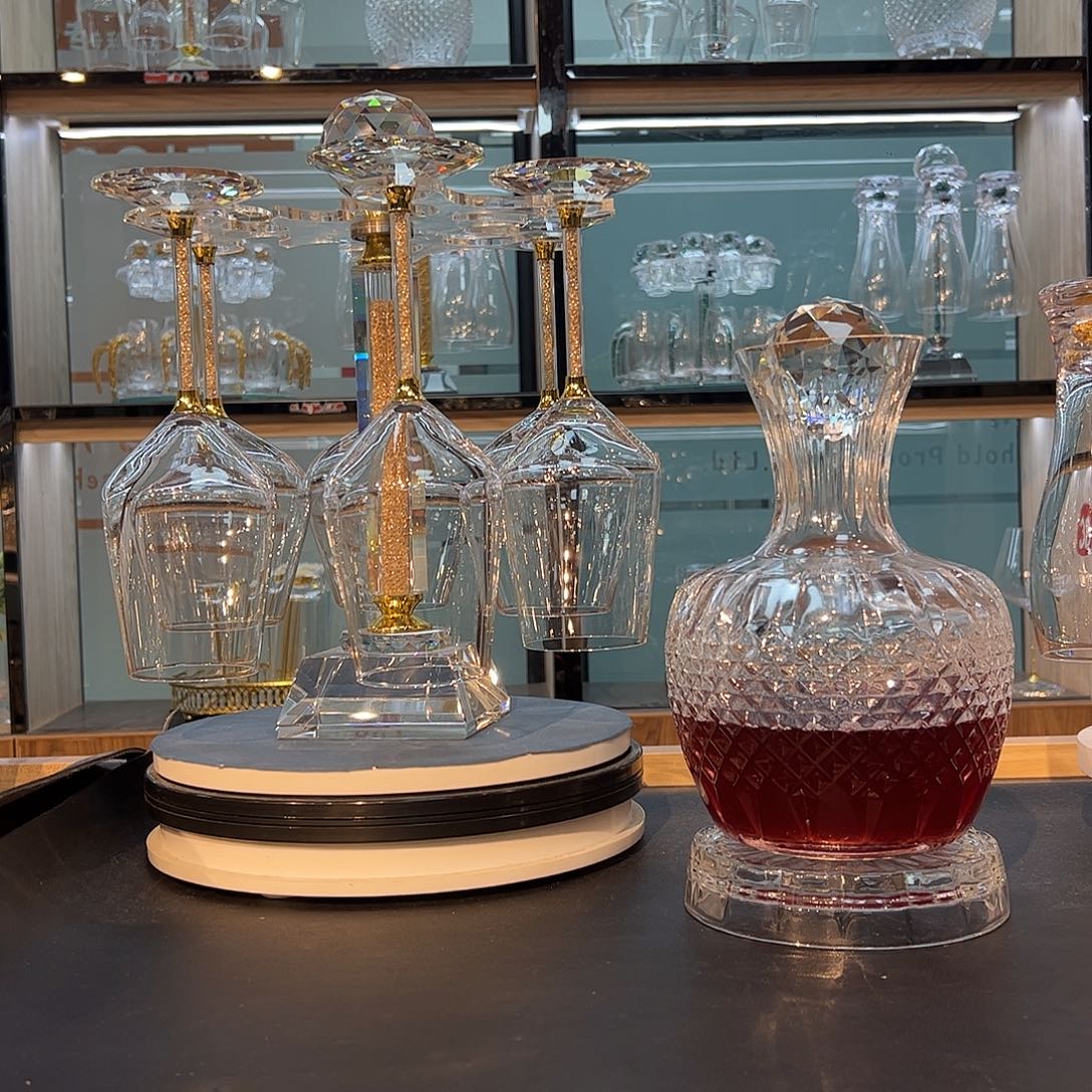 水晶玻璃手柄款红酒杯白酒杯啤酒杯