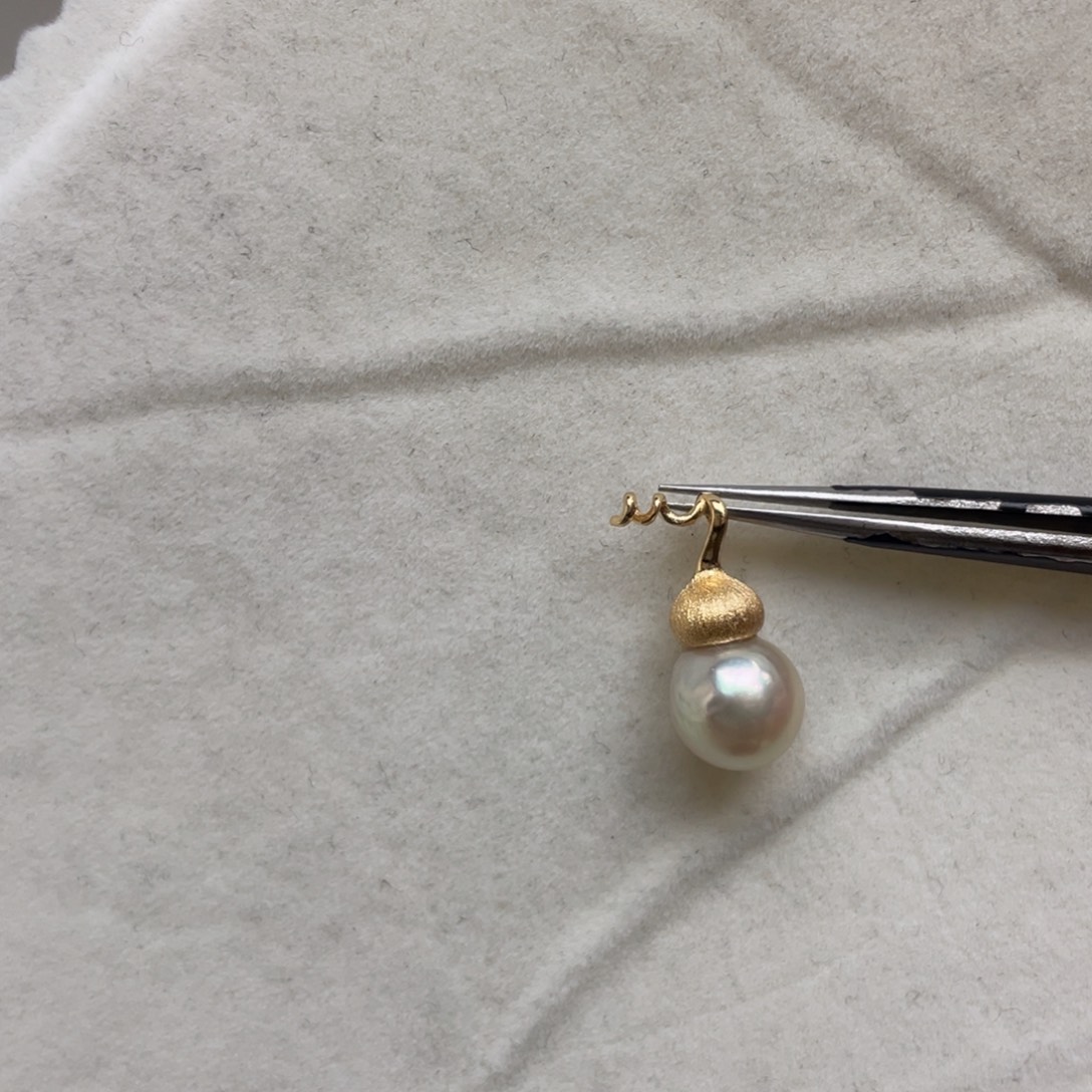 银S925镶嵌海水珍珠吊坠(不含链)