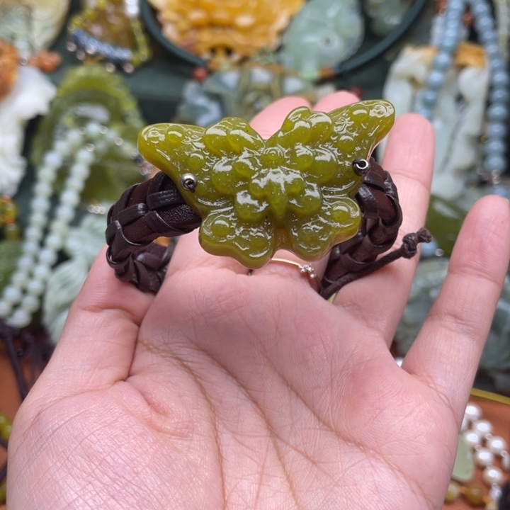 蛇纹石玉手牌合金