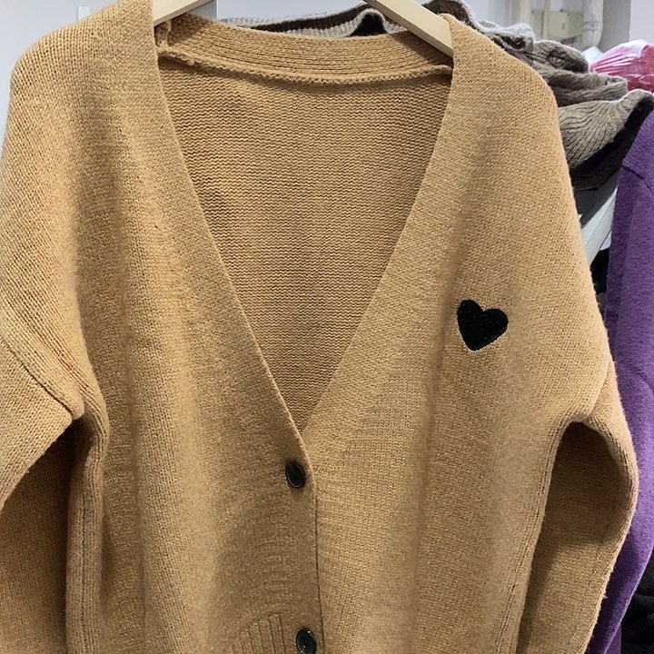 川久保玲同款开衫100%美丽诺羊毛加厚