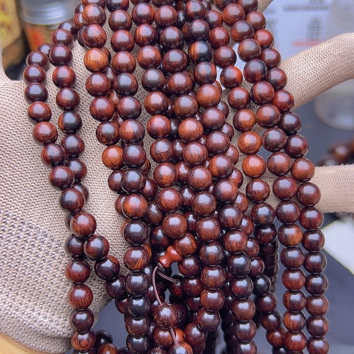 木海南红降黑金0.8尺寸108颗299