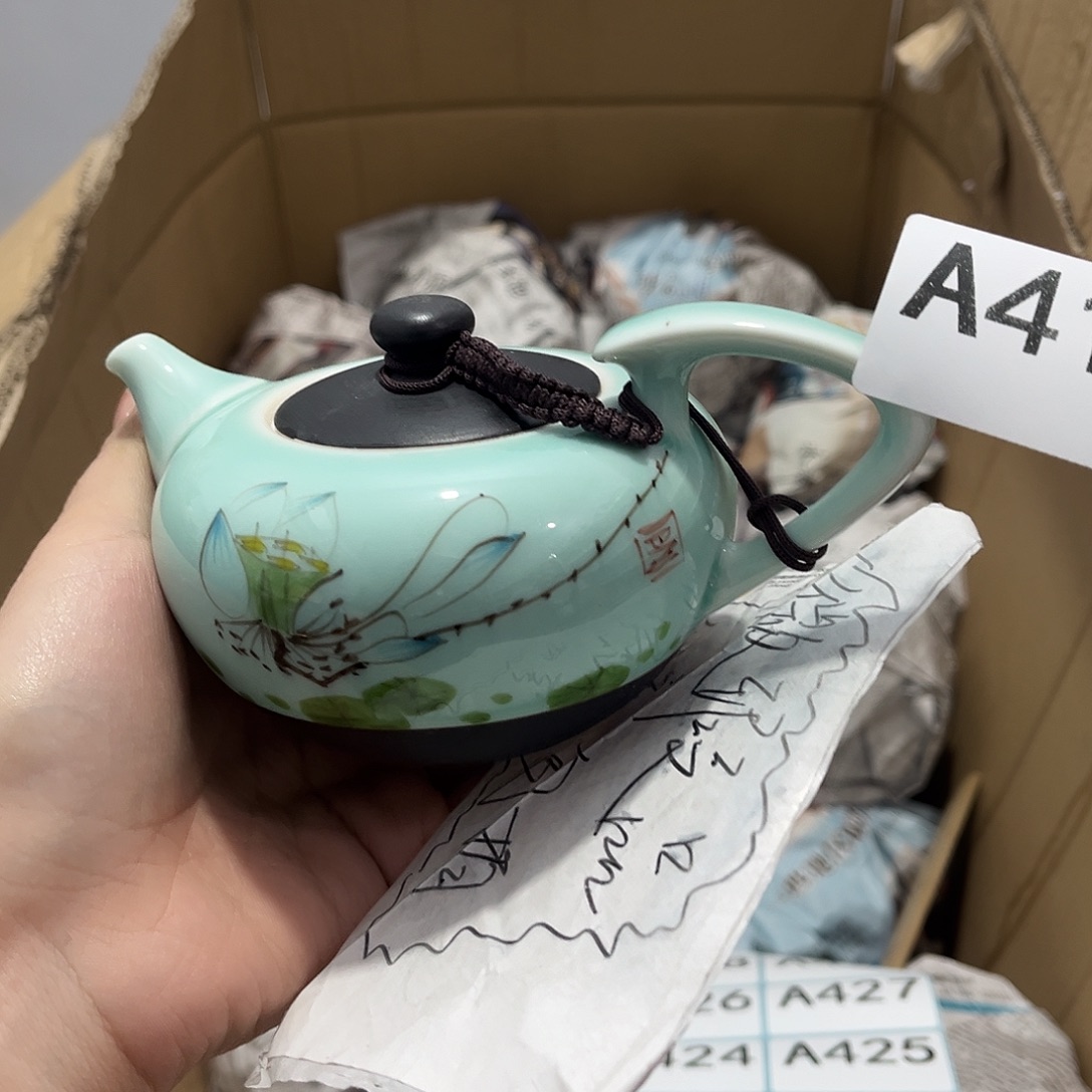 瓷片茶摆件工艺品摆件666