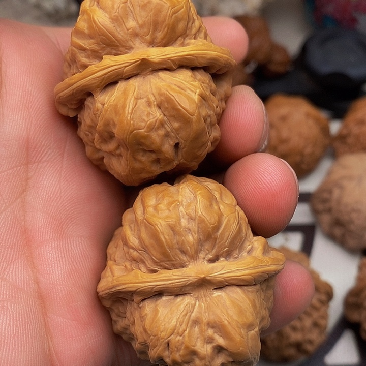 桃核把件精修蛤蟆头狮子头