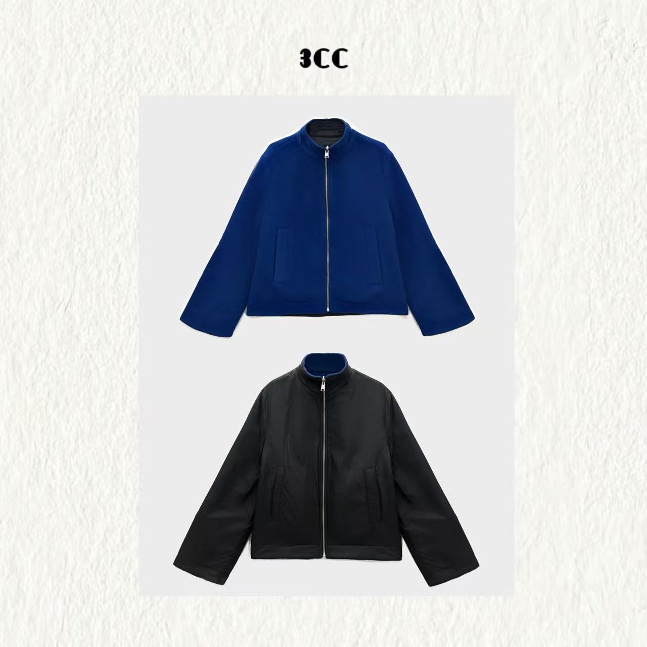 3CC【双面穿暖绒外套】暖绒外套两面穿温暖设计夹克ZC 1066