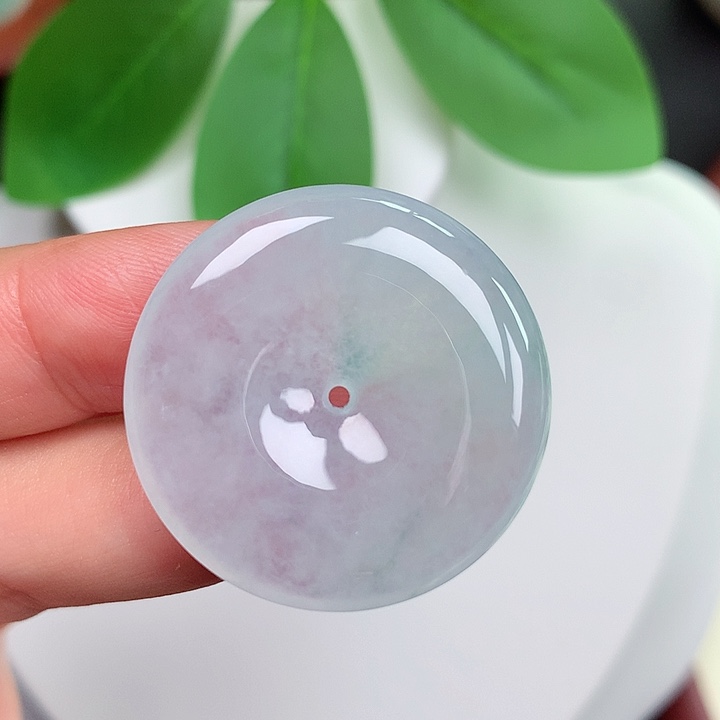 颈饰未镶嵌翡翠平安扣 29.6x5.7mm