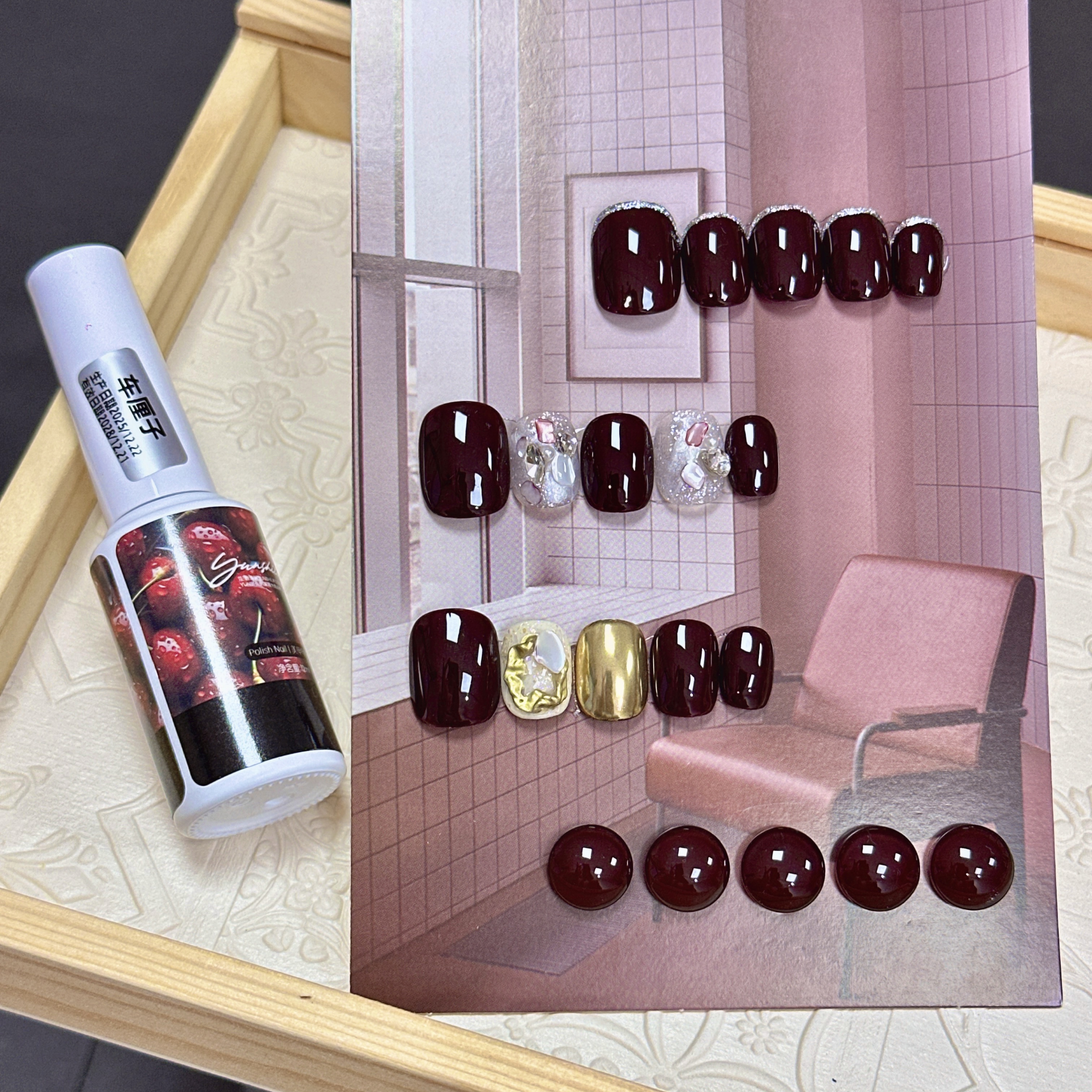 【1瓶】车厘子·芙拉拉甲油胶12ml老包显白新年红（方瓶/圆瓶任发）