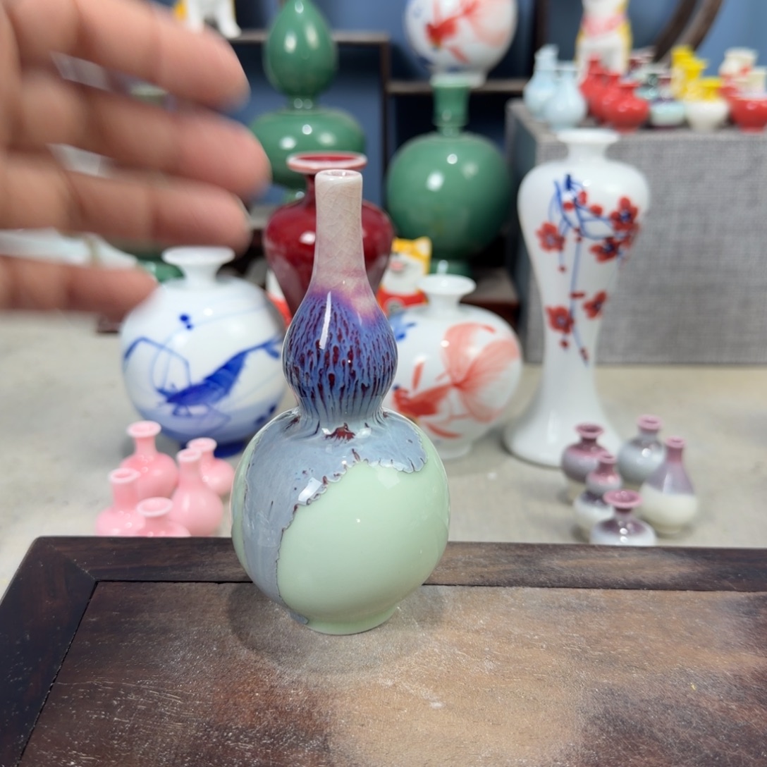 陶瓷手工小花器摆件