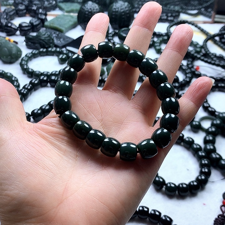 手链未镶嵌和田玉（青玉）用****0