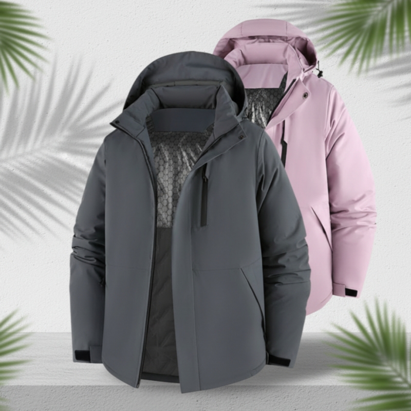 探觅三防保暖棉服冲锋衣男士防寒加厚女冬季连帽外套大码户外休闲