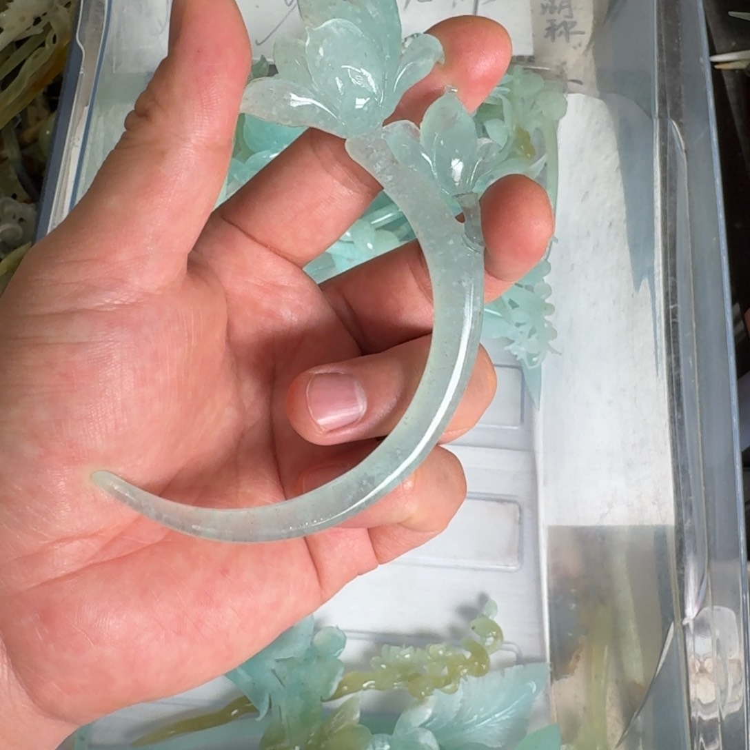 岫玉发饰未镶嵌明君玉簪贼拉好看