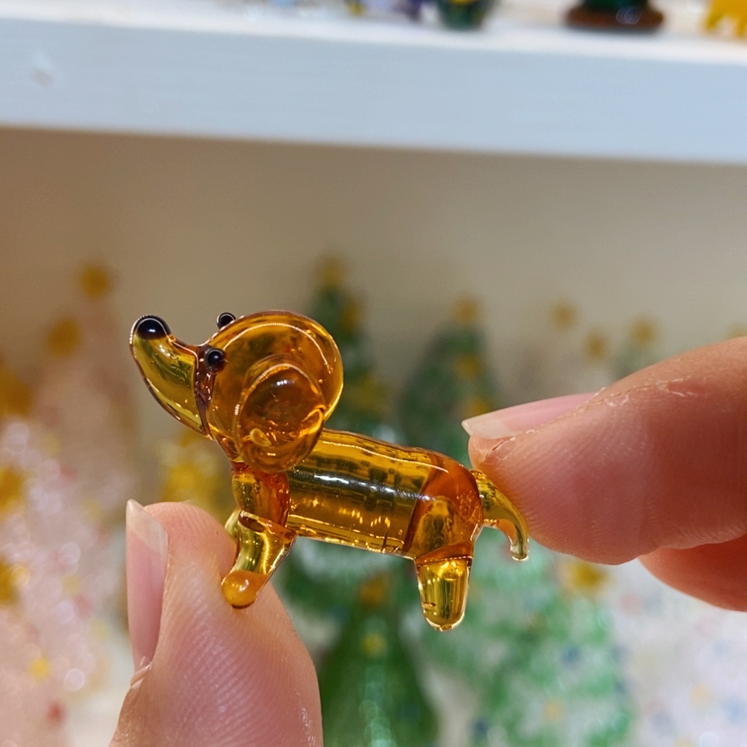 琉璃手工艺品腊肠狗