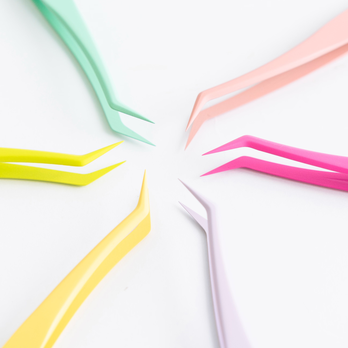 定制彩色镊子套装，不粘胶，6只手工马卡龙精密镊子（不退不换）