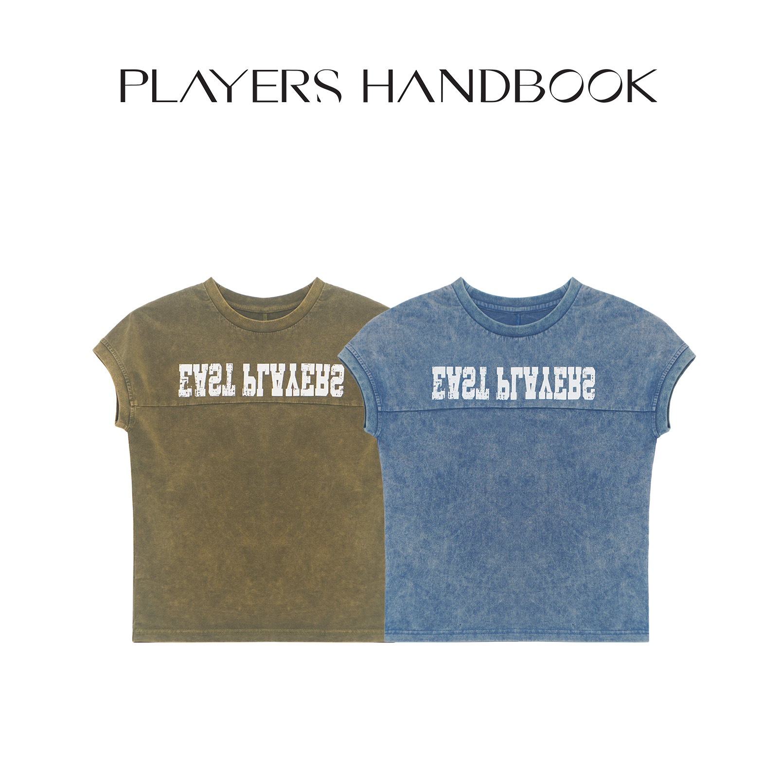 PH 《褪色日记》美式复古做旧盐炒工艺时尚休闲百塔印花短袖PH5026