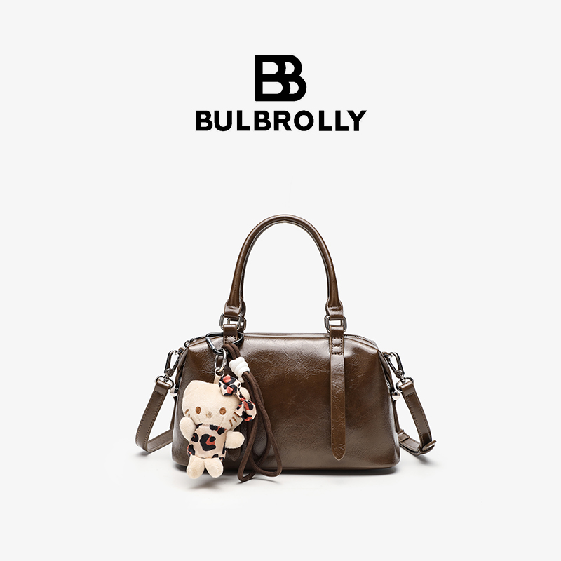 BULBROLLY休闲波士顿枕头包通勤复古学院风