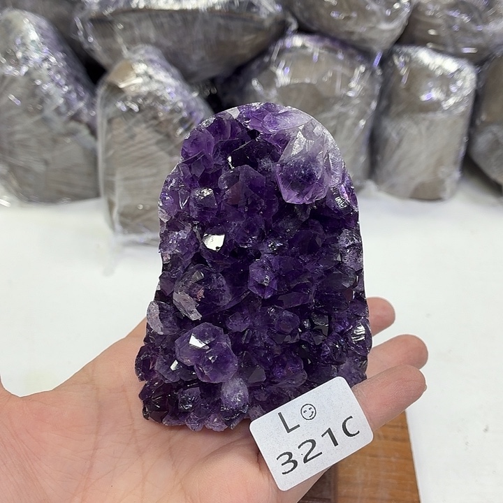 水晶未镶嵌摆件天然紫水晶