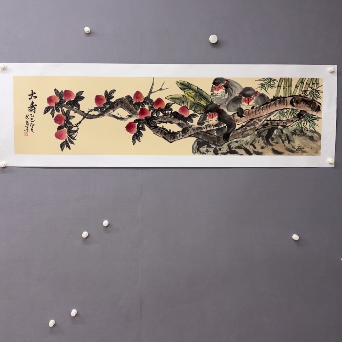 国画艺术家真人手绘