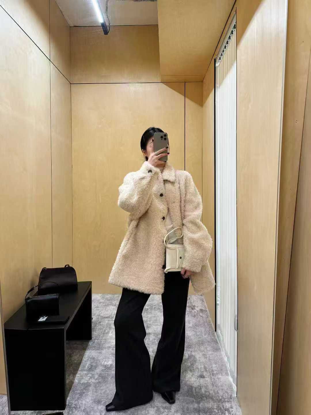 【银子亲选】翻领韩系百搭温柔羊毛开衫外套