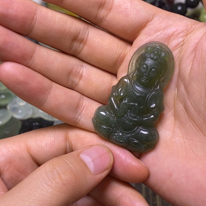 岫玉未镶嵌岫玉挂件٩****天