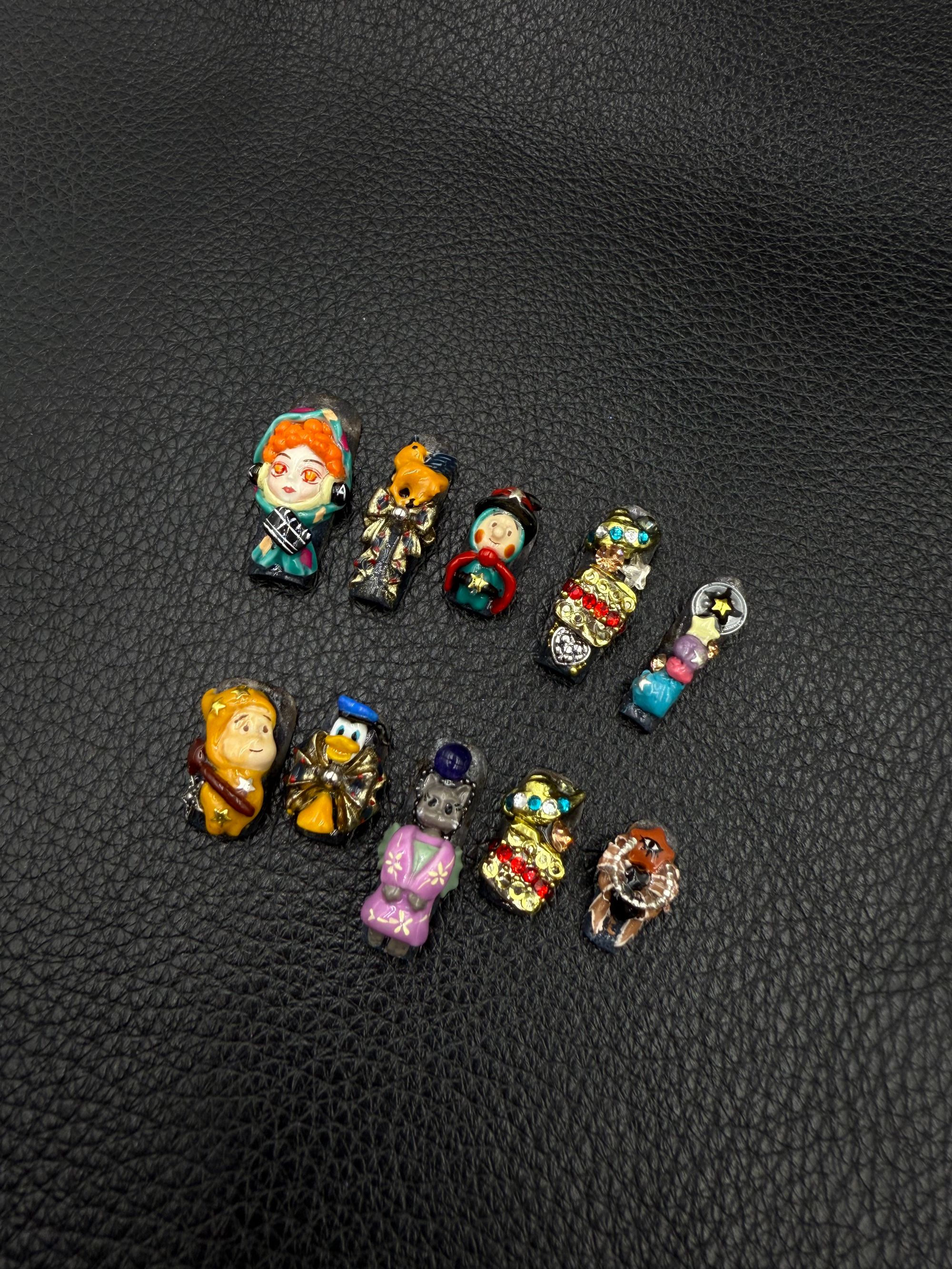 【Dandan出品】波比乐园 纯手工穿戴甲贴片 重工设计私定款