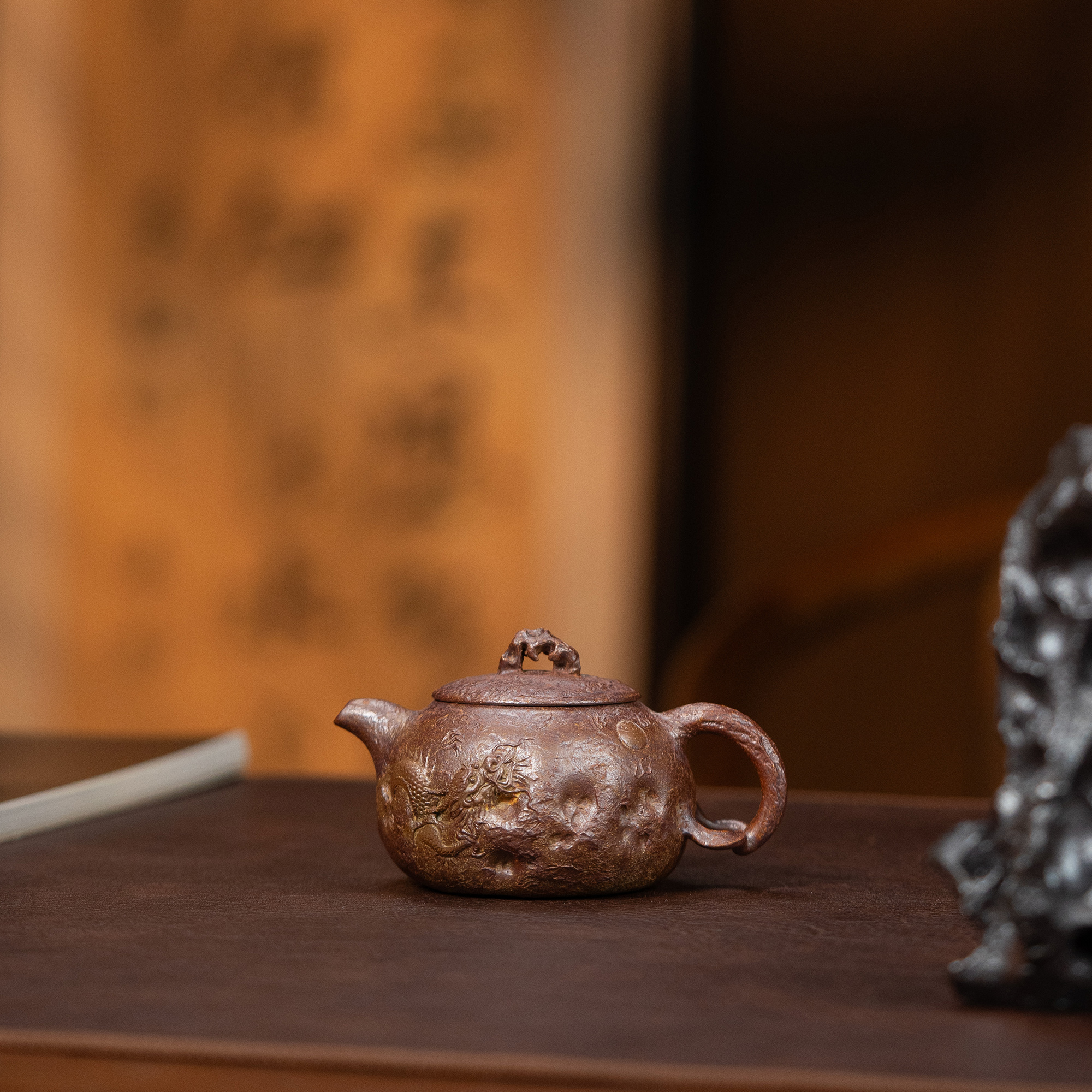 【利贞丨龙供春十】原矿柴烧 潘伯民全手工制 约160cc 紫砂壶