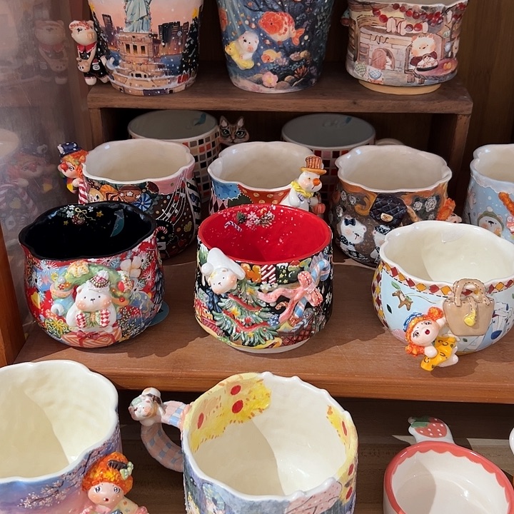 小***醒瓷片火火火火火922 923 924三个烧土杯子