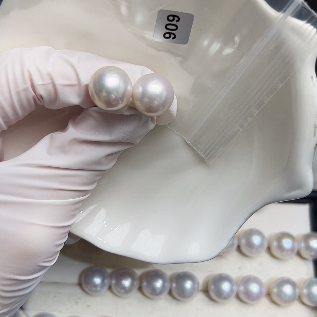 十***安银S925镶嵌淡水珍珠耳饰