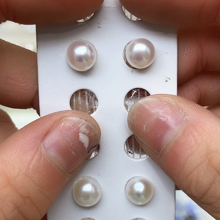 淡水珍珠耳饰银S925镶嵌@*花