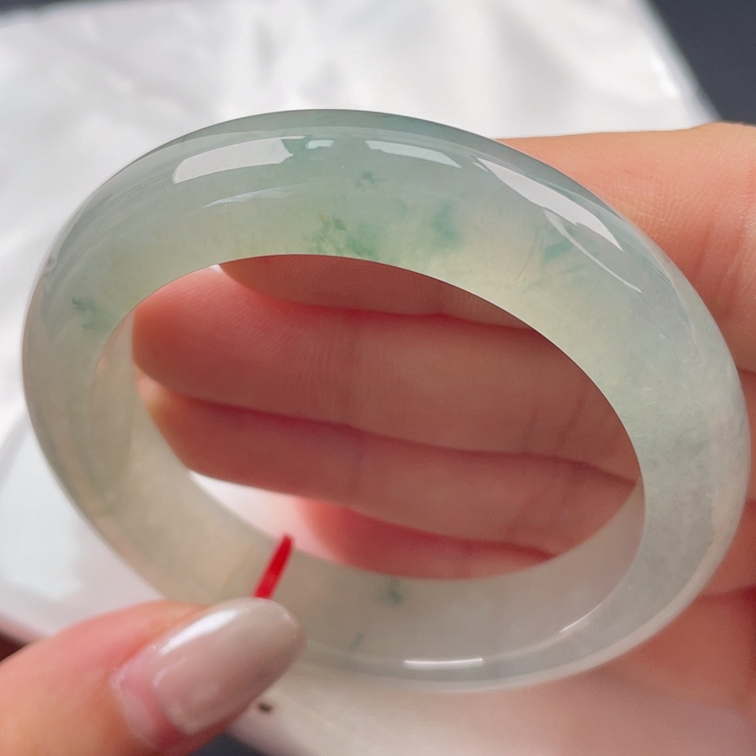 翡翠未镶嵌手镯5051圈口