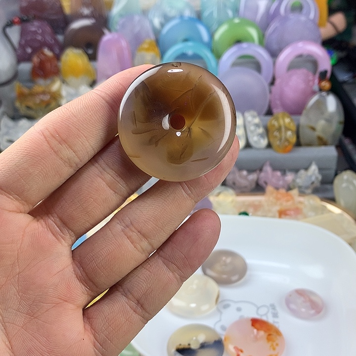 子***沐玛瑙/玉髓未镶嵌颈饰