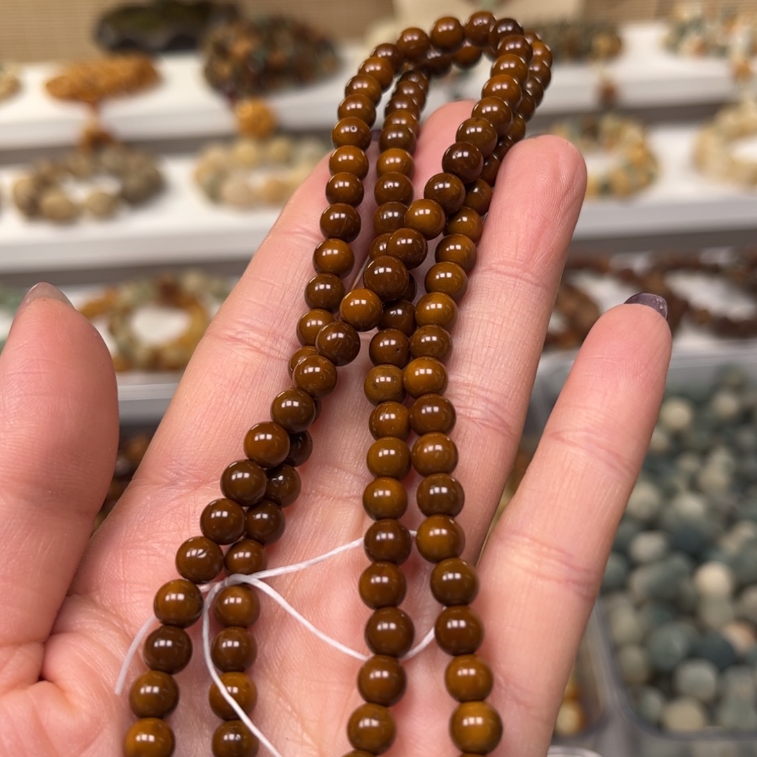 白玉菩提手串库克一条114颗