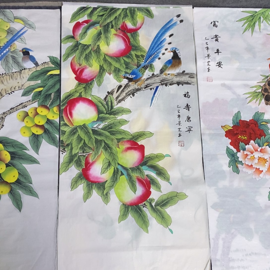 国画尺寸100✖️50三尺工笔手绘画