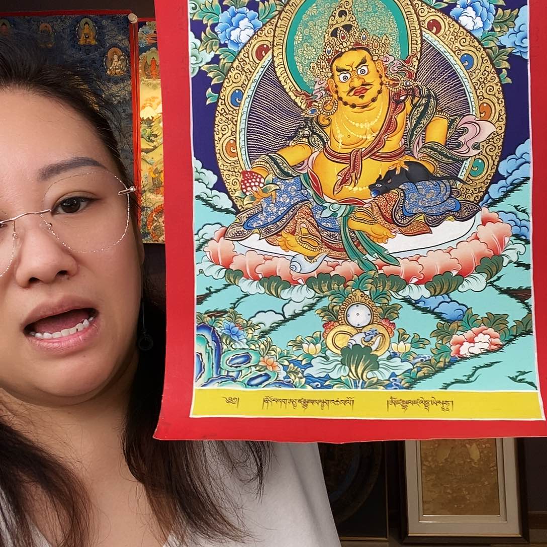 装裱画尼泊尔手绘唐卡画芯