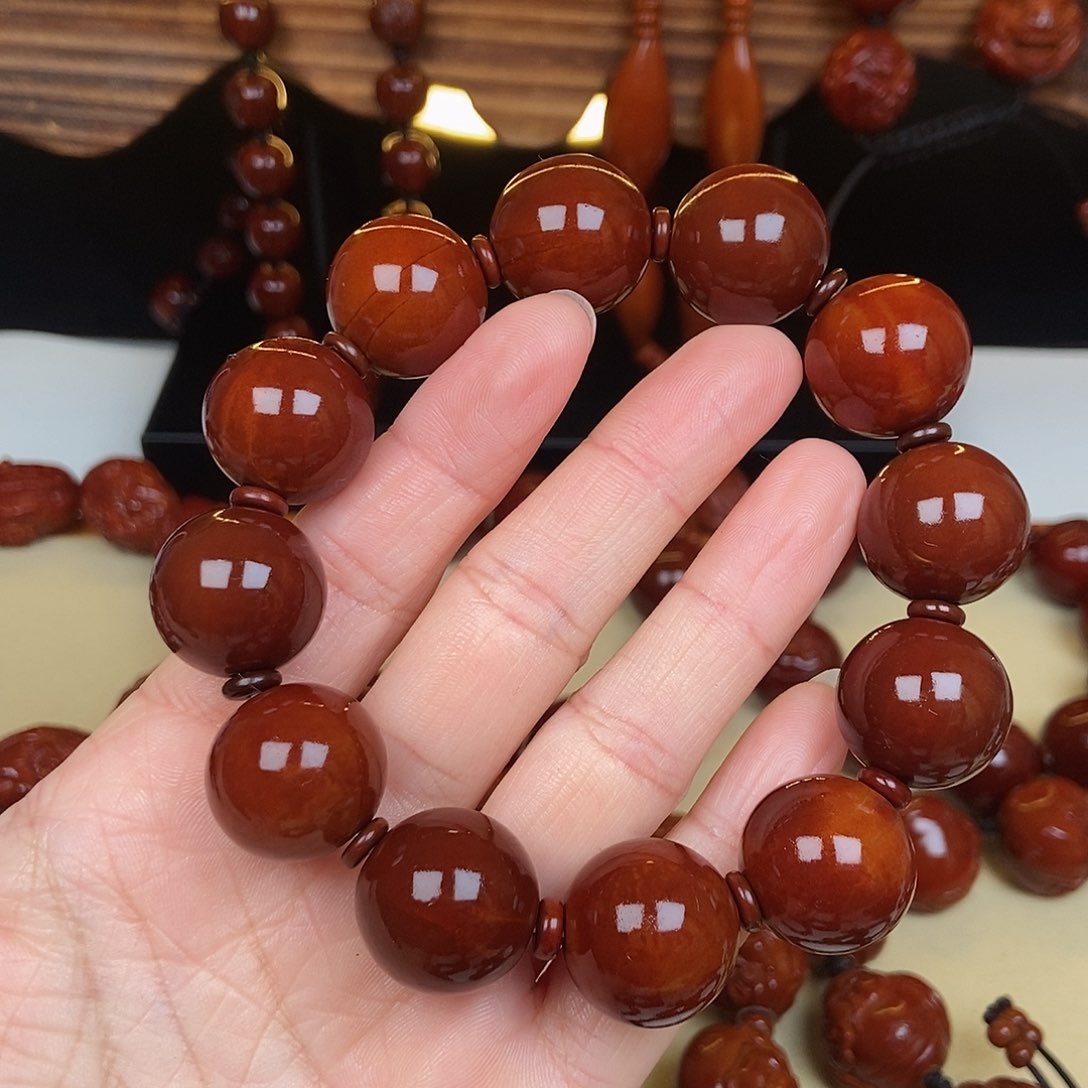 橄榄核吊坠正圆光珠