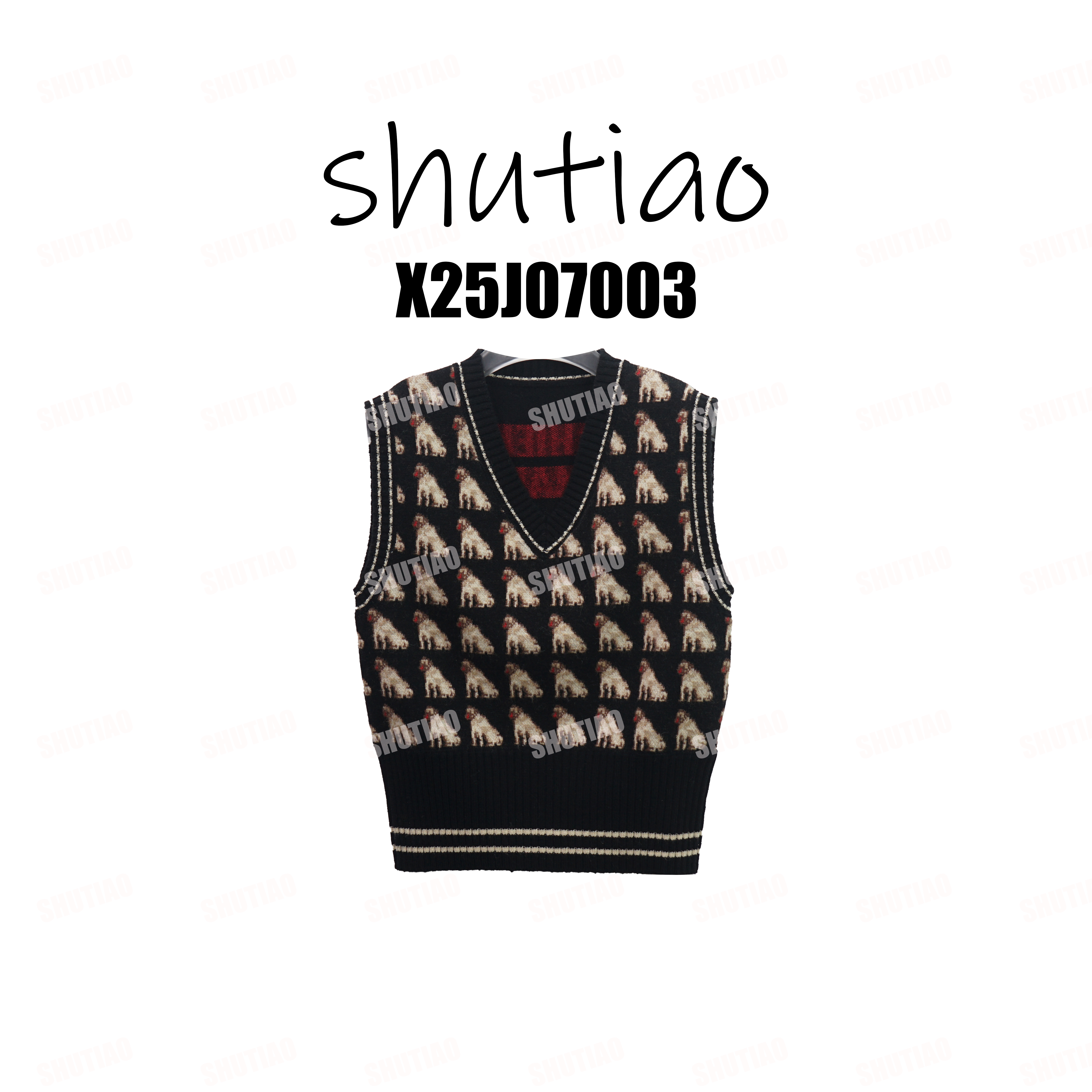 【SHUTIAO】2025冬季：新款小众设计款背心X25J07003