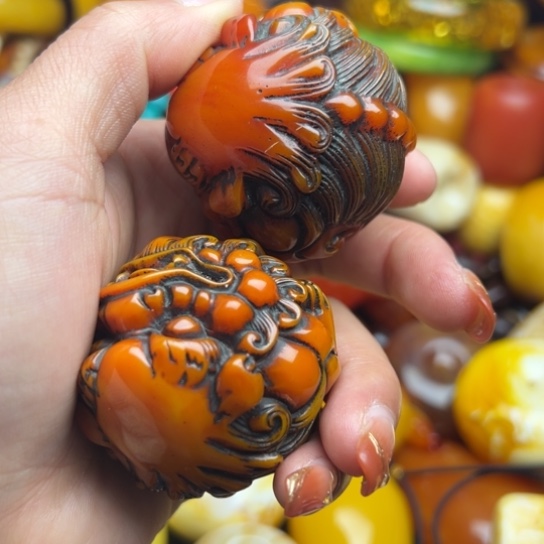 琥珀手串未镶嵌蜜蜡